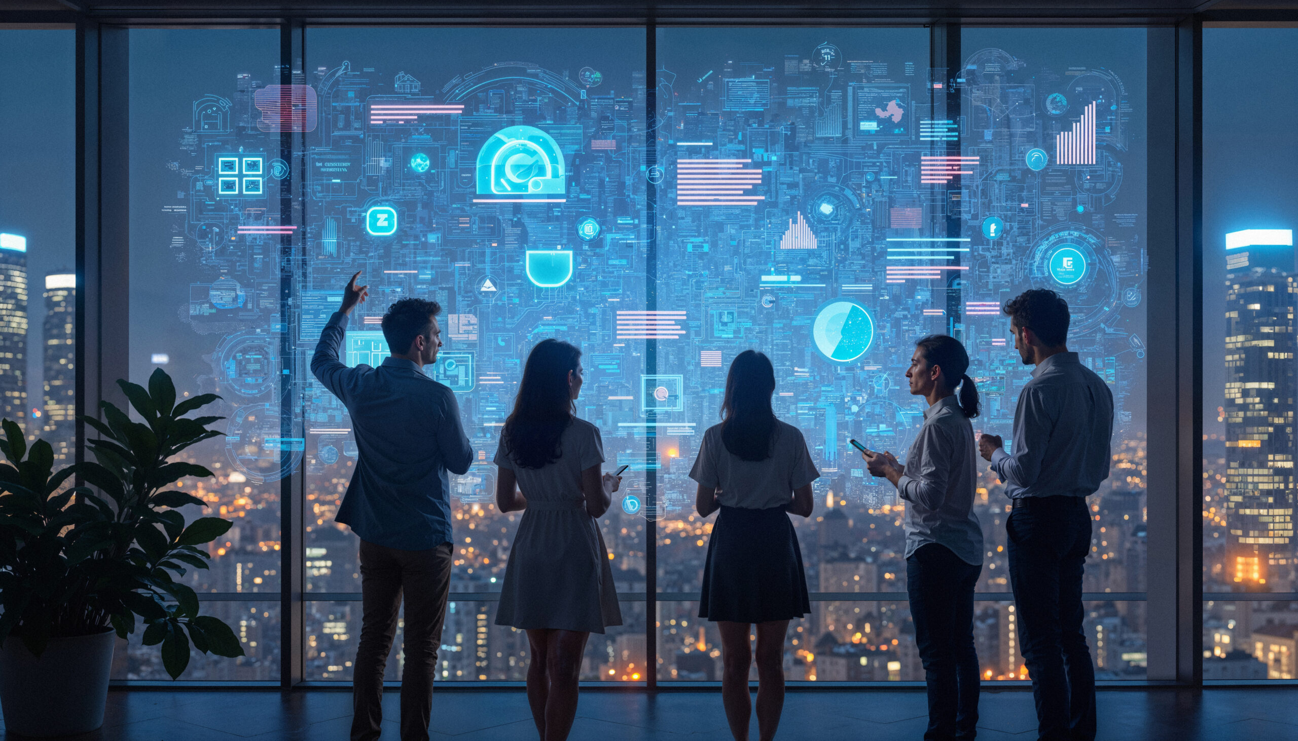 team-looking-futuristic-digital-interface-office